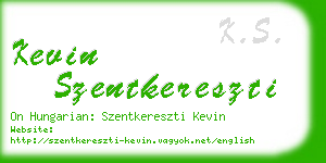 kevin szentkereszti business card